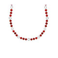 Sterling Silver 36-inch Sea Bamboo Coral Necklace