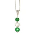 14k Gold Emerald and 1/3ct TDW Diamond Necklace