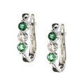 14k Gold Emerald and 1/4ct TDW Diamond Earrings