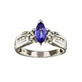 14k Gold Tanzanite and Diamond Ring