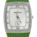 Skagen Women's Dark Green Crocodile Leather Watch