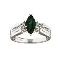 14k Gold Emerald 1/5ct TDW Diamond Ring
