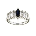 10k Gold Sapphire and 1/4ct TDW Diamond Ring