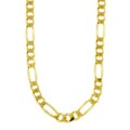 14k Gold over Sterling Silver 24-inch Figaro Chain