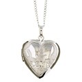 Sterling Silver 'Love' Heart Locket Necklace