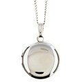 Sterling Silver Round Locket Necklace