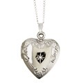 Sterling Silver Diamond Accent Heart Locket Necklace