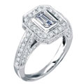 Sterling Silver Emerald-cut Cubic Zirconia Ring