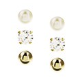 14k Yellow Gold Stud Earring Set