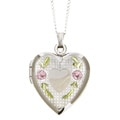 Sterling Silver Engraved Heart Locket Necklace