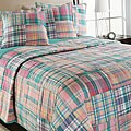 Freeport Pastel Plaid Quilt Set