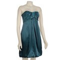 Bari Jay Charmeuse Rolled Hem Strapless Evening Dress