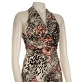 Bari Jay Charmeuse Twist Back Evening Dress
