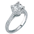 Sterling Silver Asscher-cut Cubic Zirconia Ring