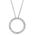 Sterling Silver 1/4ct TDW Diamond Circle Necklace (J, I2)