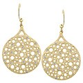 Matte Goldtone Designer-inspired CZ Earrings