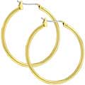 Goldtone 1-inch Hoop Earrings