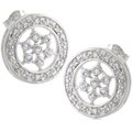 Sterling Silver Designer-inspired CZ Stud Earrings
