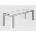 Opal 57-inch Bench with White Textilene Seat