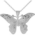 Sterling Silver Large Butterfly Necklace