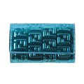 Fendi Blue Laminated Leather Logo Key Case