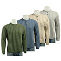 Haggar Men's Henley Drop Needle Sweater