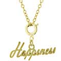 Goldtone Happiness Charm Necklace