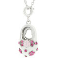 Silvertone White Fashion Cubic Zirconia Pendant