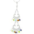 Sterling Silver Multi-colored CZ Necklace