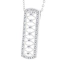Sterling Silver Antique Inspired CZ Pendant