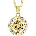 Goldtone Dark Champagne Cubic Zirconia Necklace
