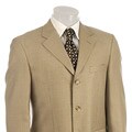 Famous NY Maker Men's Tan Check Plaid Blazer