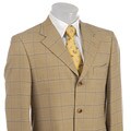 Famous NY Maker Men's Olive Windowpane Blazer