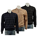 Visitor Poeta Moda Men's Grid Pattern Polo Sweater