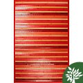 Handmade Red Bamboo Rug (3' Octagon)