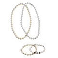 Magnetic Heart-shaped Link Necklace Bracelet Set
