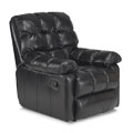 Black Leather Wall Hugger Recliner Theater Chair