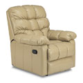 Taupe Leather Wall Hugger Recliner Theater Chair