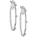 18k White Gold Diamond Hoop Earrings