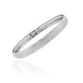 Sterling Silver Diamond-cut Flex Bangle