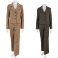 Via Spiga Mini Herringbone 3-button Pant Suit