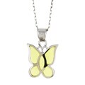 Sterling Silver Yellow Butterfly Necklace