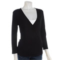 DKNY Women's Surplice Front Long-sleeve Top
