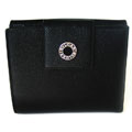 Bulgari Woman's Two-fold Black Wallet