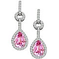 14k Gold Pink Topaz 3/4ct TDW Diamond Earrings (H-I,I1)