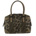 Fendi Medium Tobacco Canvas 'B. Mix' Satchel