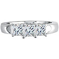 14k White Gold 1ct TDW 3-stone Diamond Ring (F-G, VS1)