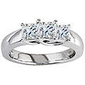 14k White Gold 1ct TDW 3-stone Diamond Ring (G/H, SI1)