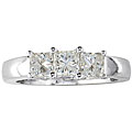 14k White Gold 1ct 3-stone Diamond Ring (I-J, SI2)