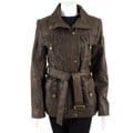 DKNY Washed Leather Safari Jacket